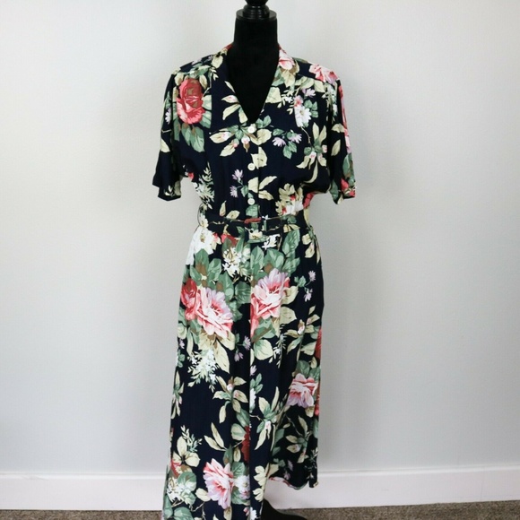 Carol Anderson Dresses & Skirts - Vintage Carol Anderson Medium/8 Floral Shirt Dress